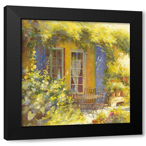 Bouquet de fleursÂ Â Â  Black Modern Wood Framed Art Print with Double Matting by Messely, Johan