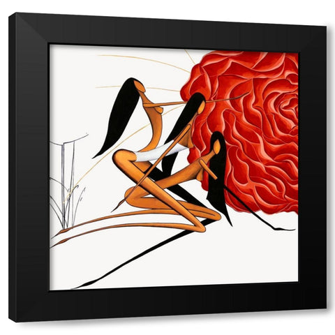Eclosions de Charmes  I Black Modern Wood Framed Art Print by Natacha L.