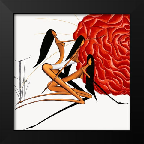 Eclosions de Charmes  I Black Modern Wood Framed Art Print by Natacha L.