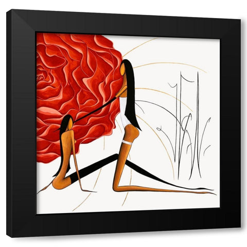 Eclosions de Charmes  II Black Modern Wood Framed Art Print with Double Matting by Natacha L.
