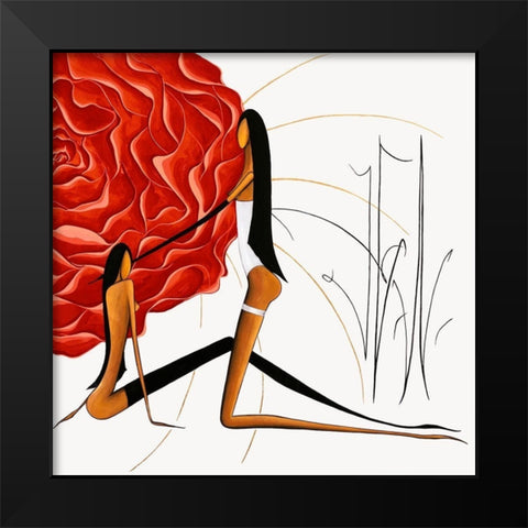 Eclosions de Charmes  II Black Modern Wood Framed Art Print by Natacha L.