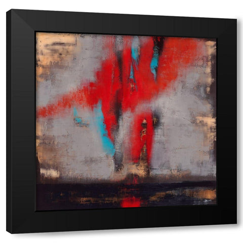 L envolee Black Modern Wood Framed Art Print with Double Matting by Becam, Carole