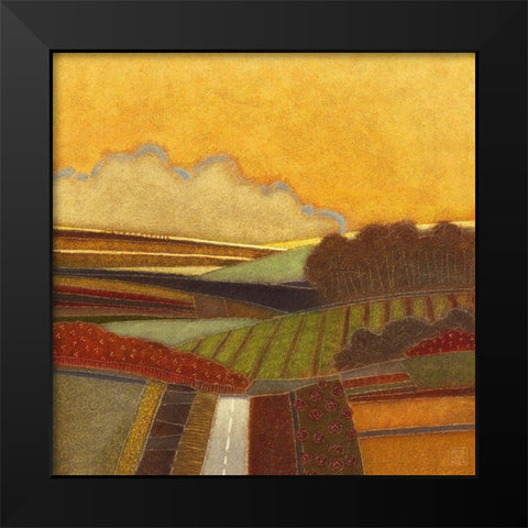 The Sun comes Up Black Modern Wood Framed Art Print by van Hoek, Rob