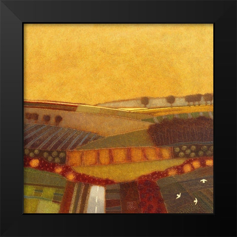 Walk a while with Me Black Modern Wood Framed Art Print by van Hoek, Rob