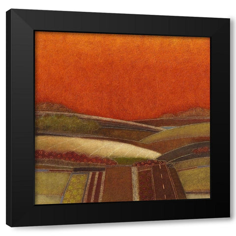 To the Country I m going Black Modern Wood Framed Art Print with Double Matting by van Hoek, Rob