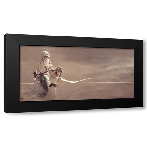 Le Mehari blanc Black Modern Wood Framed Art Print by Cazal, Cedric