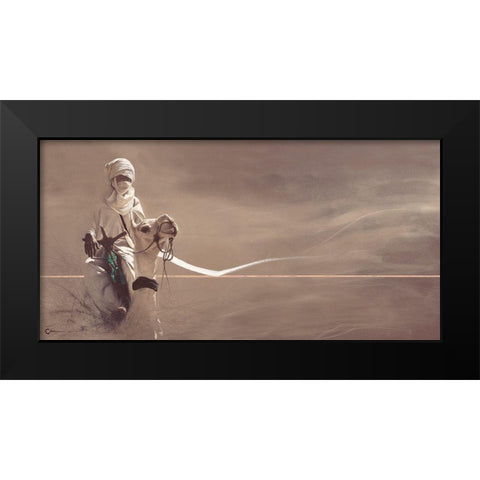 Le Mehari blanc Black Modern Wood Framed Art Print by Cazal, Cedric