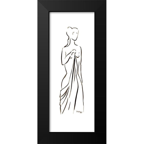 Aglae Black Modern Wood Framed Art Print by Marteau, Frederique