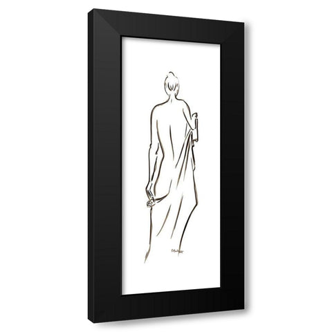Euphrosyne Black Modern Wood Framed Art Print by Marteau, Frederique
