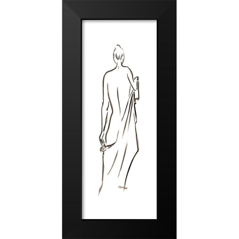 Euphrosyne Black Modern Wood Framed Art Print by Marteau, Frederique
