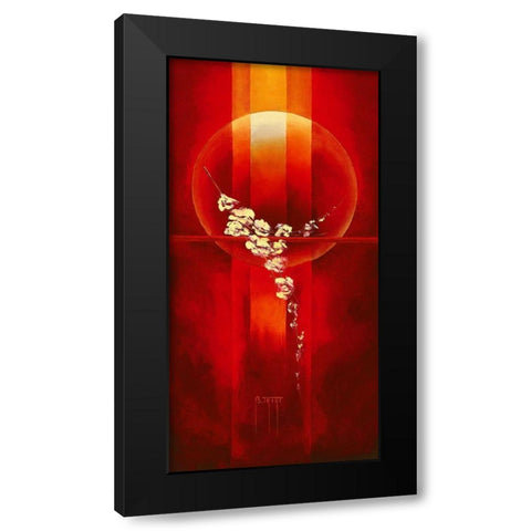 Elevation Black Modern Wood Framed Art Print by Triki, Bernadette