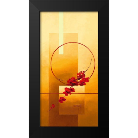 Offrande II Black Modern Wood Framed Art Print by Triki, Bernadette