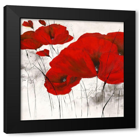 Pavot d hiver VII Black Modern Wood Framed Art Print with Double Matting by Zacher-Finet, Isabelle