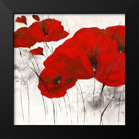 Pavot d hiver VII Black Modern Wood Framed Art Print by Zacher-Finet, Isabelle