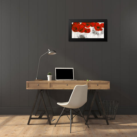 Pavot d hiver III Black Modern Wood Framed Art Print by Zacher-Finet, Isabelle