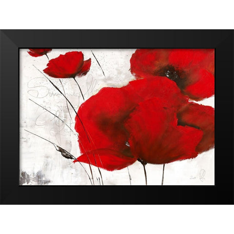 Pavot d hiver II Black Modern Wood Framed Art Print by Zacher-Finet, Isabelle