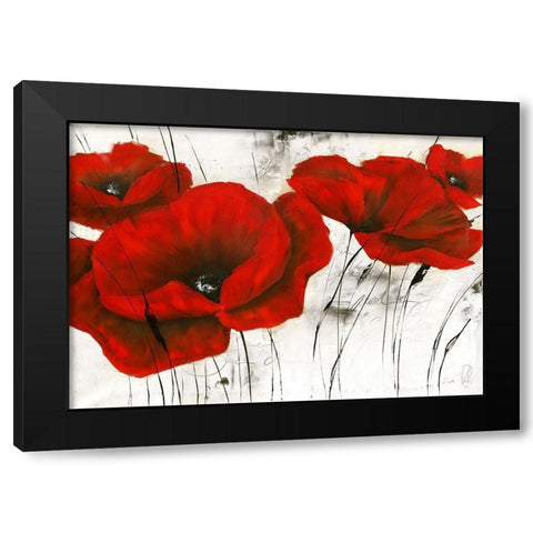 Pavot d hiver V Black Modern Wood Framed Art Print by Zacher-Finet, Isabelle