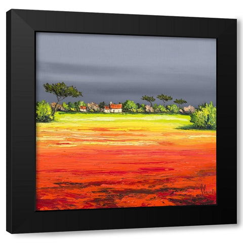 Campagne Black Modern Wood Framed Art Print by Flanet, Frederic