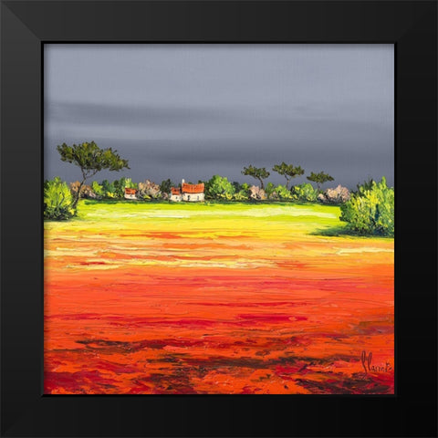 Campagne Black Modern Wood Framed Art Print by Flanet, Frederic