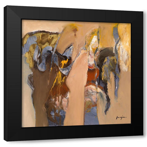 Variations abstraites XV Black Modern Wood Framed Art Print by Magis, Pascal