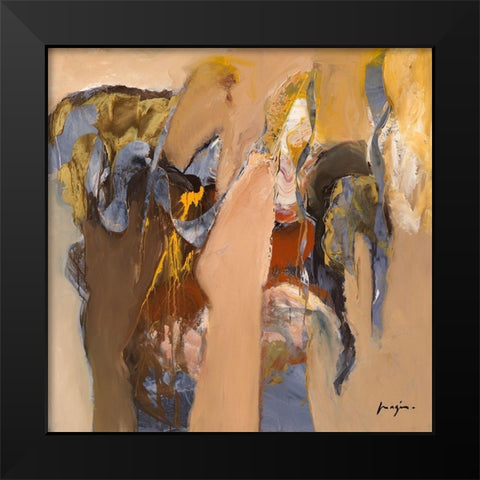 Variations abstraites XV Black Modern Wood Framed Art Print by Magis, Pascal