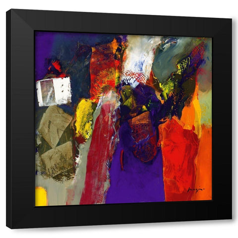 Variations abstraites XVI Black Modern Wood Framed Art Print by Magis, Pascal