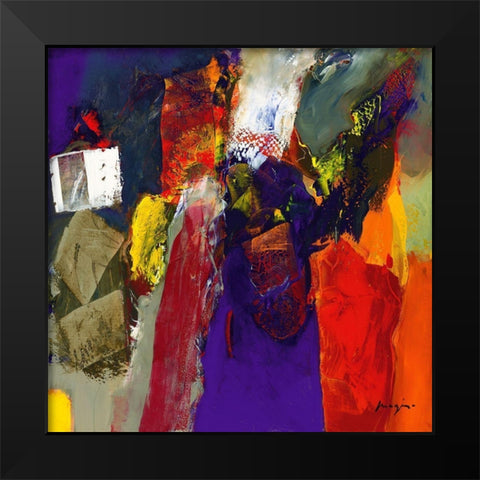 Variations abstraites XVI Black Modern Wood Framed Art Print by Magis, Pascal