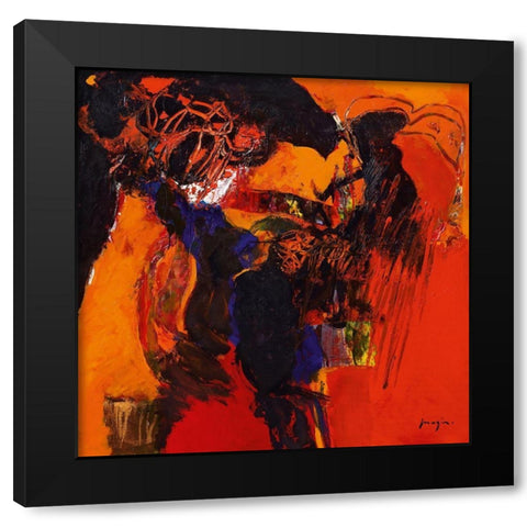 Variations abstraites XVII Black Modern Wood Framed Art Print by Magis, Pascal