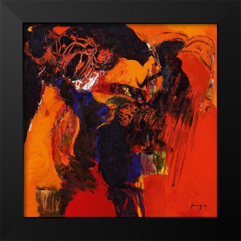 Variations abstraites XVII Black Modern Wood Framed Art Print by Magis, Pascal