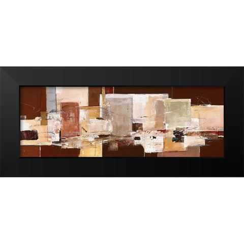 Abstract Harmony IX Black Modern Wood Framed Art Print by van der Werf, Ron