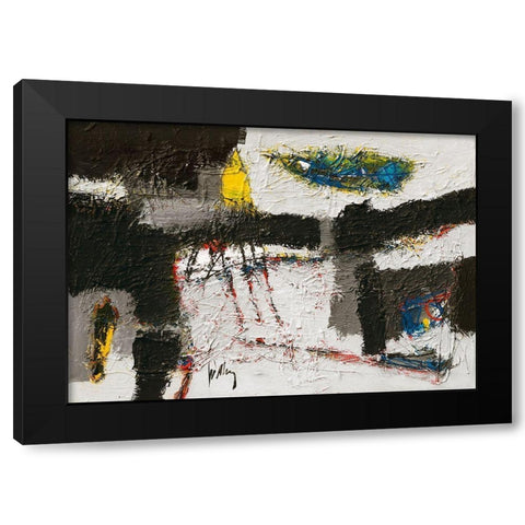 Ambunti Hill Black Modern Wood Framed Art Print by van den Berg, Jos