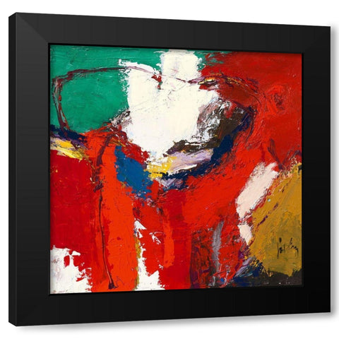 Caldera Black Modern Wood Framed Art Print by van den Berg, Jos