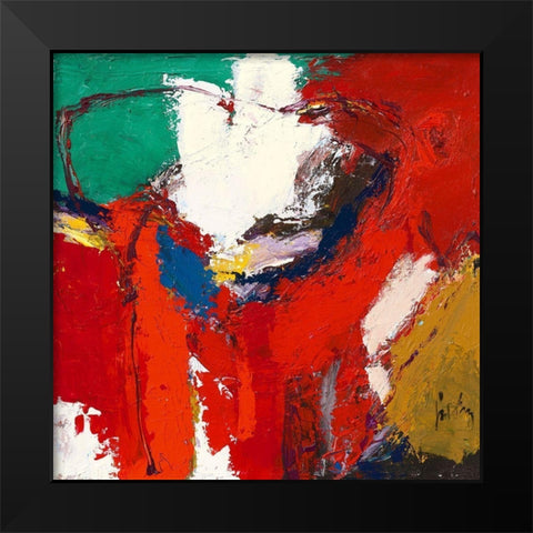 Caldera Black Modern Wood Framed Art Print by van den Berg, Jos