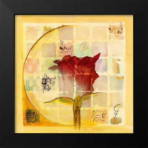 El amor IV Black Modern Wood Framed Art Print by Leys, Gemma