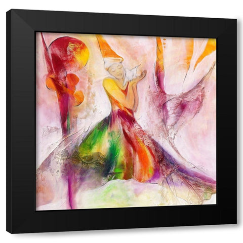 Frieden und Hoffnung Black Modern Wood Framed Art Print with Double Matting by Marks, Rita