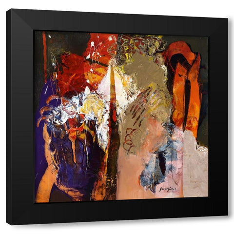 Variations abstraites X Black Modern Wood Framed Art Print by Magis, Pascal