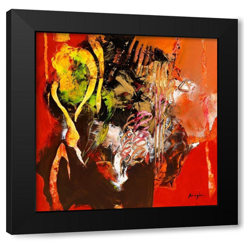 Variations abstraites XI Black Modern Wood Framed Art Print by Magis, Pascal