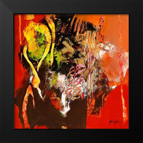 Variations abstraites XI Black Modern Wood Framed Art Print by Magis, Pascal