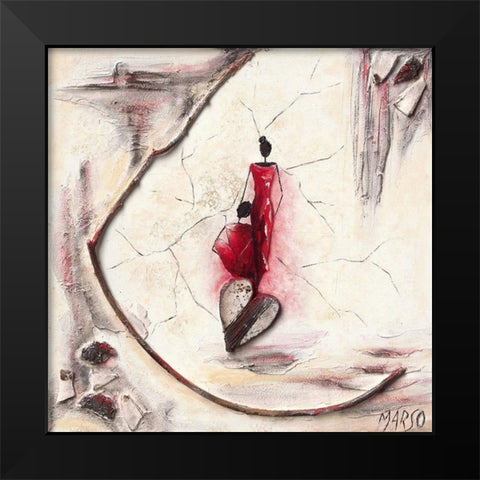 Coeur d A Black Modern Wood Framed Art Print by Marso