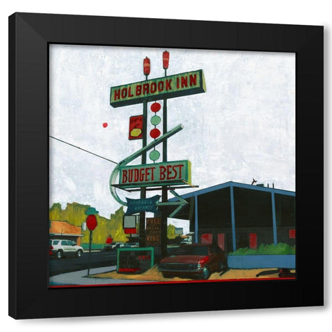 Holbrook Inn Motel (Arizona) Black Modern Wood Framed Art Print with Double Matting by Olukman, Ayline