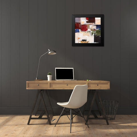 Abstract Harmony VII Black Modern Wood Framed Art Print by van der Werf, Ron