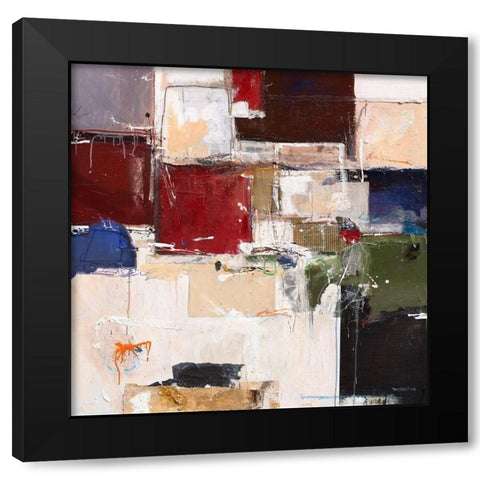 Abstract Harmony VII Black Modern Wood Framed Art Print by van der Werf, Ron