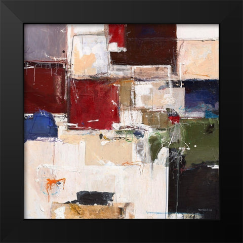 Abstract Harmony VII Black Modern Wood Framed Art Print by van der Werf, Ron