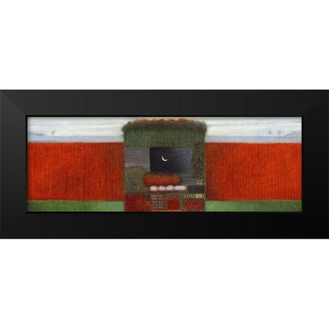 When Autumn comes around I Black Modern Wood Framed Art Print by van Hoek, Rob