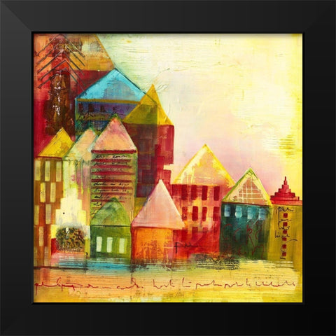 Corazon VII Black Modern Wood Framed Art Print by Leys, Gemma