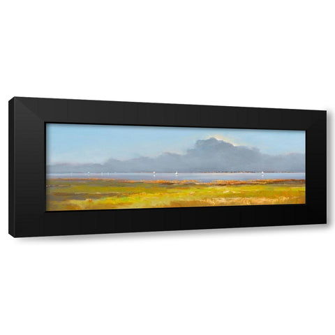 White Sails Black Modern Wood Framed Art Print with Double Matting by Groenhart, Jan