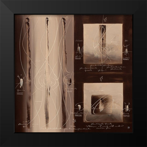 Sens et non sens III Black Modern Wood Framed Art Print by Becam, Carole