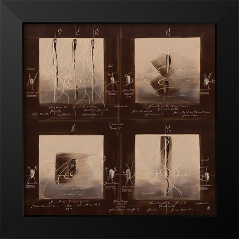 Sens et non sens V Black Modern Wood Framed Art Print by Becam, Carole