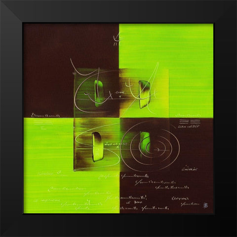 Sens et non sens VI Black Modern Wood Framed Art Print by Becam, Carole