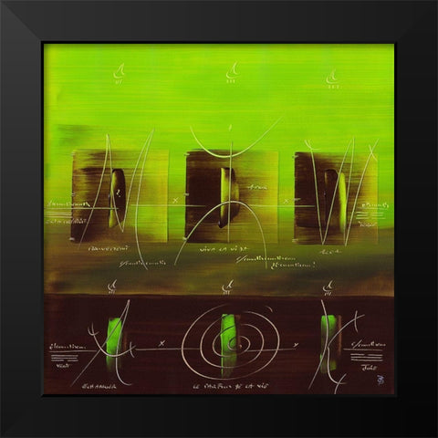 Sens et non sens VII Black Modern Wood Framed Art Print by Becam, Carole